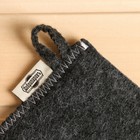 Набор для бани с вышивкой «В здоровом теле здоровый дух!», 5 предметов: портфель, шапка, рукавица, тапки, коврик, «Добропаровъ» - Фото 11