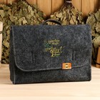 Набор для бани с вышивкой «В здоровом теле здоровый дух!», 5 предметов: портфель, шапка, рукавица, тапки, коврик, «Добропаровъ» - Фото 3