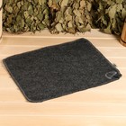 Набор для бани с вышивкой «В здоровом теле здоровый дух!», 5 предметов: портфель, шапка, рукавица, тапки, коврик, «Добропаровъ» - Фото 6