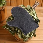 Набор для бани с вышивкой «С лёгким паром! Шайка», 5 предметов: шапка, коврик, рукавица, тапочки, сумка, тёмный, «Добропаровъ» - Фото 5