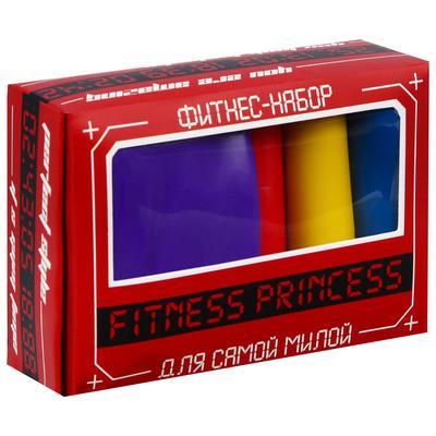 Фитнес набор Fitness princess: лента-эспандер, набор резинок, инструкция, 10,3 × 6,8 см