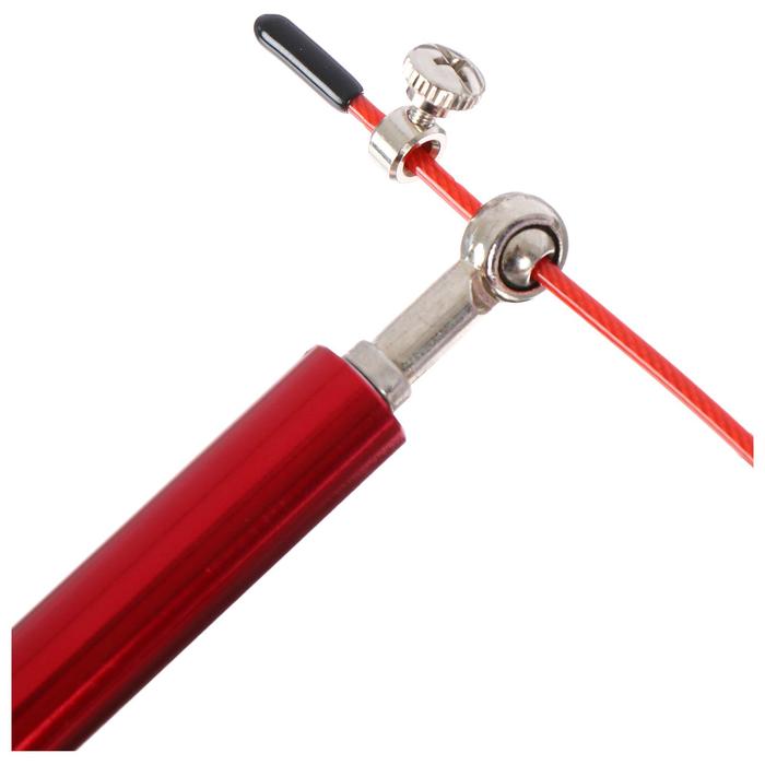 Скоростная скакалка ONLYTOP, 2,8 м, цвет красный - фото 1883492577