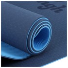 Коврик для йоги Sangh, 183×61×0,6 см, цвет синий - Фото 11