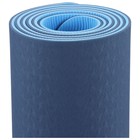 Коврик для йоги Sangh, 183×61×0,6 см, цвет синий - Фото 12