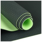 Коврик для йоги Sangh, 183×61×0,6 см, цвет тёмно-зелёный - фото 8497910