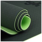 Коврик для йоги Sangh, нескользящий, 183×61×0.6 см, цвет тёмно-зелёный - Фото 5
