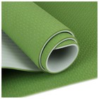 Коврик для йоги Sangh, 183×61×0,8 см, цвет зелёный - фото 9560831