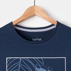 Пижама мужская KAFTAN "Peace",. р-р M (48), синий, серый - Фото 2
