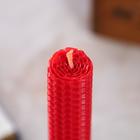 Свеча из красной вощины с розой «Пламя любви», 2,3×20 см - Фото 2