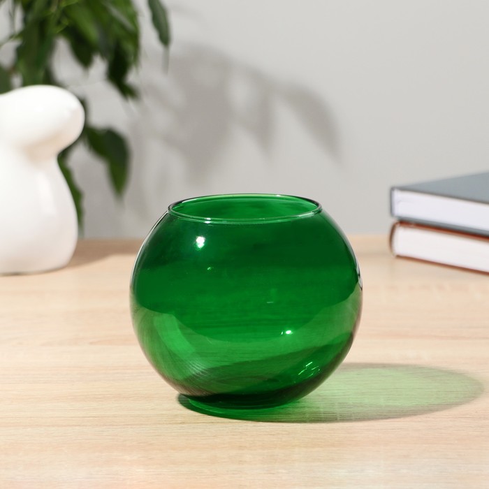 ваза FLORA WORKSHOP d=7,5см h=10.5см 43417GR цв.зеленый - Фото 1