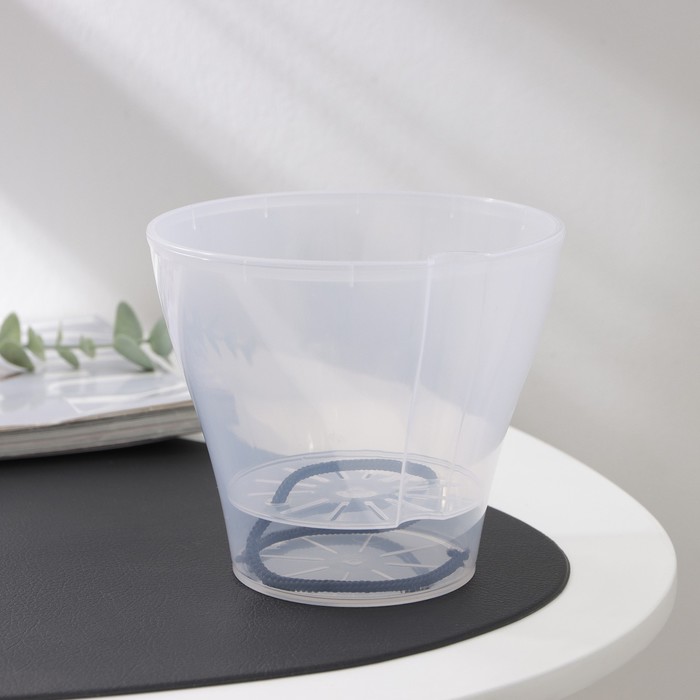 Кашпо для цветов со вставкой «Афина», 1 л, прозрачное - Фото 1