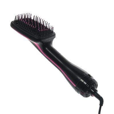 УЦЕНКА Фен-щётка для волос Luazon LFS-01, 220 В, 1600 Вт, 3 режима, чёрно-розовый