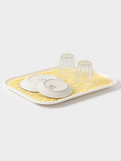 Поднос с вкладышем для сушки посуды Альт-Пласт «Колос», пластик, 45.5×36 см, МИКС