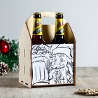 Ящик под пиво "С Новым Годом!" Дед Мороз и кружка - фото 1573038
