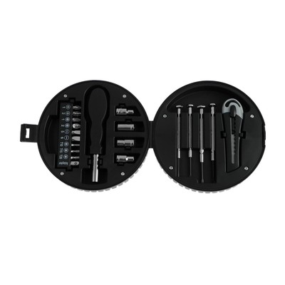 Набор инструментов ТУНДРА, подарочный пластиковый кейс «Колесо», 20 предметов