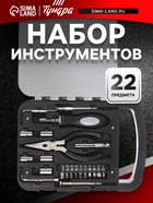 Набор инструментов ТУНДРА, пластиковый кейс, 22 предмета 4506460 - фото 16612909