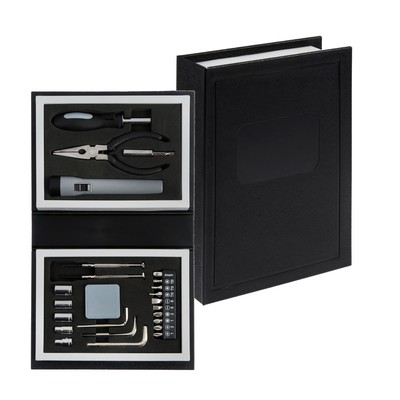 Набор инструментов ТУНДРА, подарочный пластиковый кейс «Книга», 24 предмета