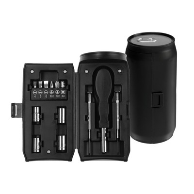 Набор инструментов ТУНДРА, подарочный пластиковый кейс «Банка», 13 предметов