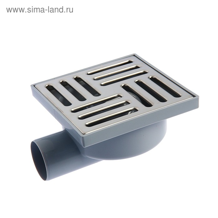 Трап \"АНИ Пласт\" TA5112, d=50 мм, горизонтальный, решетка нержавейка ...
