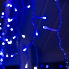 Гирлянда «Бахрома» 3 × 0.6 м, IP44, УМС, прозрачная нить, 160 LED, свечение синее, мерцание белым, 220 В - фото 7753859