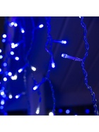 Гирлянда «Бахрома» 3 × 0.6 м, IP44, УМС, прозрачная нить, 160 LED, свечение синее, мерцание белым, 220 В - Фото 7