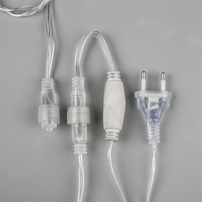 Гирлянда «Бахрома» 3×0.6 м, IP44, УМС, прозрачная нить, 160 SMD-LED, свечение мульти, 220 В