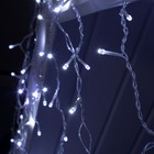 Гирлянда «Бахрома» 3 × 0.6 м, IP44, УМС, прозрачная нить, 160 SMD-LED, свечение белое, 220 В - фото 7753885