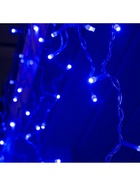 Гирлянда «Бахрома» 3 × 0.6 м, IP44, УМС, прозрачная нить, 160 SMD-LED, свечение синее, 220 В 4356991 - фото 319919067