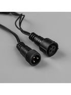 Гирлянда «Бахрома» 3 × 0.6 м, IP44, УМС, тёмная нить, 160 SMD-LED, свечение мульти, 220 В 4356992 - фото 319919075