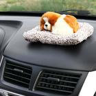 Игрушка на панель авто, собака на подушке, бело-рыжий окрас - фото 6250334