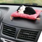 Игрушка на панель авто, кошка на подушке, черно-белый окрас - фото 6250339