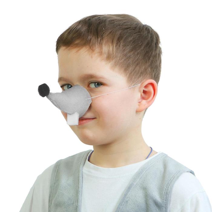 Карнавальный нос мыши с зубами, поролон - Фото 1