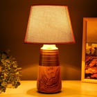 Лампа настольная "Флоринда" 1x40Вт E14 золото-светлое дерево 22х22х37 см RISALUX - фото 20993519