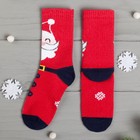 Носки детские новогодние KAFTAN "Дед мороз" р-р 16-18, красный - фото 50149498