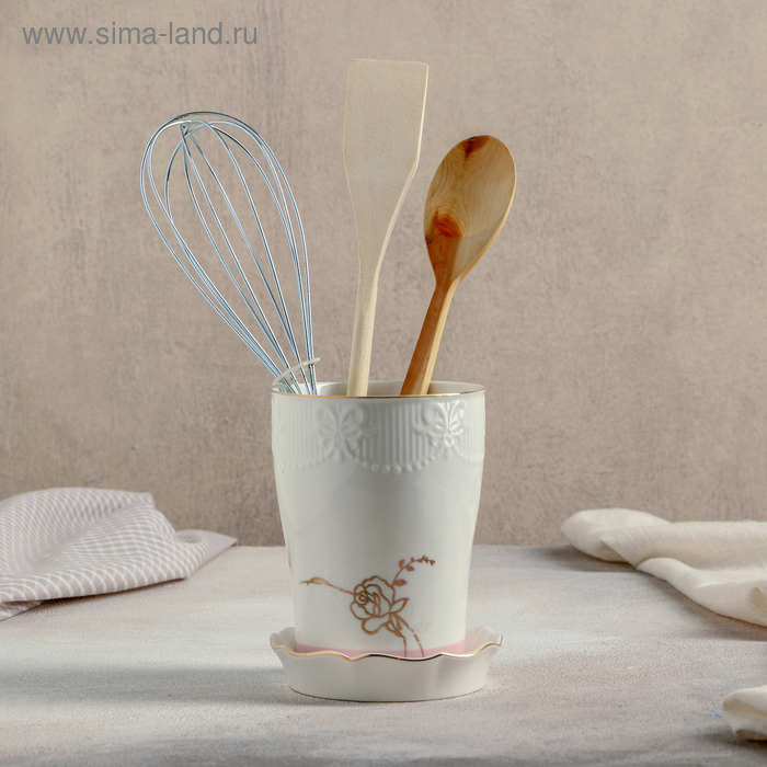 Подставка для столовых приборов «Изящество», 10×15 см - Фото 1