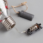 Ёлочный шар «Ветка ели», 5 LED, от батареек, свечение белое - Фото 4