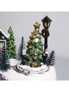 Светодиодная фигура «Новогодний город» 19×17×13 см, полистоун, от батареек ААх3, USB, свечение тёплое белое - Фото 8