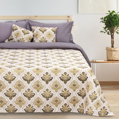 Покрывало гобеленовое Этель «Барокко», бежевый, 200х240см, п/э 80%, хл 20% (450 г/м)