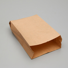 Пакет бумажный фасовочный, крафт, V-образное дно, 35 х 20 х 9 см - фото 8896756