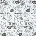 Бумага упаковочная крафт "Белые мишки", 0,72 х 10 м, 40 г/м² - Фото 2