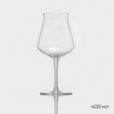 Пивной бокал «Теку», 400 мл, 9×20 см, на ножке, стекло, прозрачный