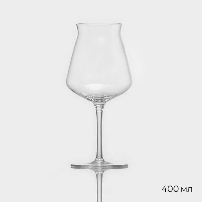 Пивной бокал «Теку», 400 мл, 9×20 см, на ножке, стекло, прозрачный - Фото 1