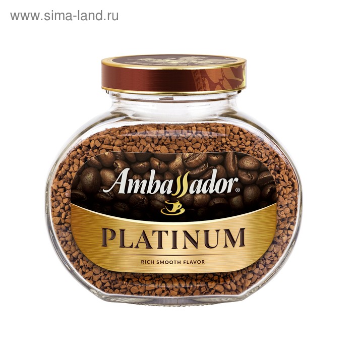 Кофе Ambassador Platinum, растворимый сублимированный, 95 г - Фото 1