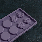 Форма для леденцов Доляна «Вкусная сладость», силикон, 26.5×11.5 см, 12 ячеек (d=3.5 см), с палочками, МИКС - Фото 2