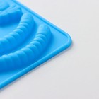 Форма для мармелада Доляна «Морские сладости», силикон, 22,3×17,2 см, 32 ячейки (2,7×2 см), цвет голубой - фото 4289570