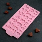 Форма для шоколада Доляна «Цифры», силикон, 30.2×16 см, 28 ячеек, МИКС - Фото 5