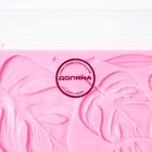 Молд Доляна «Тропические листья», силикон, 20,7×12 см, цвет розовый - фото 4289598