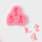 Силиконовый молд Доляна «Ангелочки в ожидании», 8×7 см, цвет розовый - фото 994962