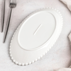 Блюдо керамическое овальное «Классика», 27,5×14×4 см, цвет белый - фото 4289608
