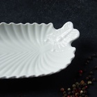 Блюдо сервировочное «Лист», 35×10×2.5 см, керамика, белое  (артикул 4474464)  большой выбор товаров оптом и в розницу по низким ценам с доставкой